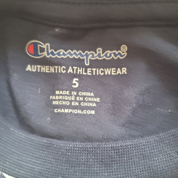 NWT Kids Champion SS tee Sz 5 Navy Blue - Picture 3 of 5